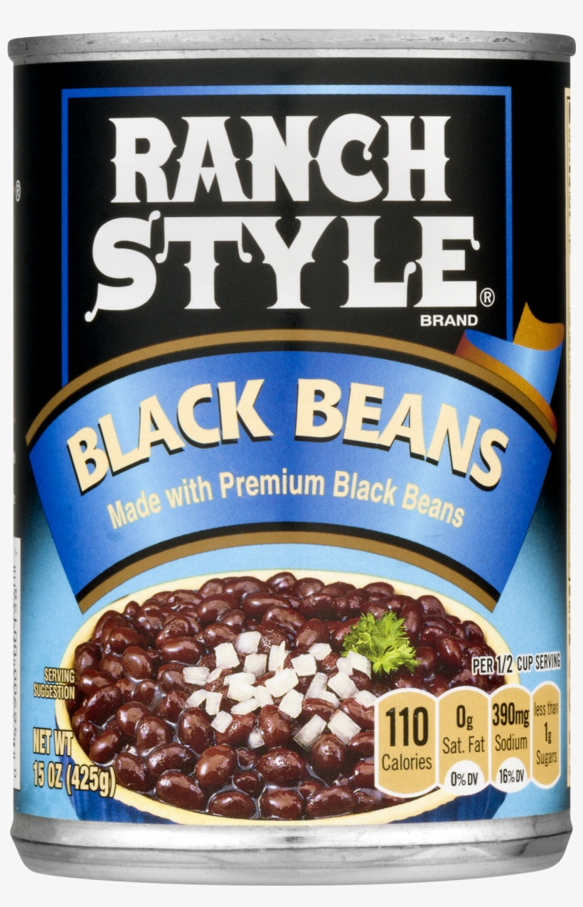 Ranch Style Black Beans - 15 Oz Can, transparent png download