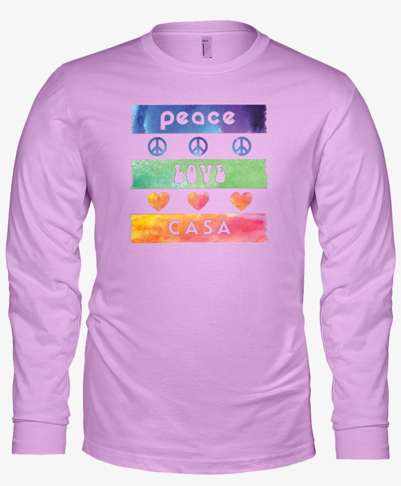 Splash Peace Love Casa Unisex Long Sleeve - Long-sleeved T-shirt, transparent png download