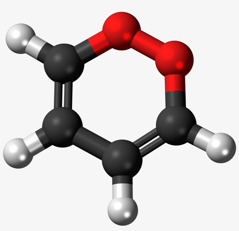 1,2 Dioxin 3d Balls 2 - Ball And Stick Model Of Organic Compounds, transparent png download