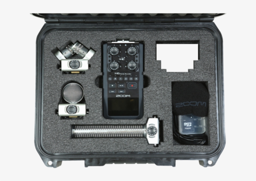 Zoom H6 Portable Sound Recorder Boom Mic 3d Sound - Skb 3i-1209-4-h6b (iseries Case, transparent png download