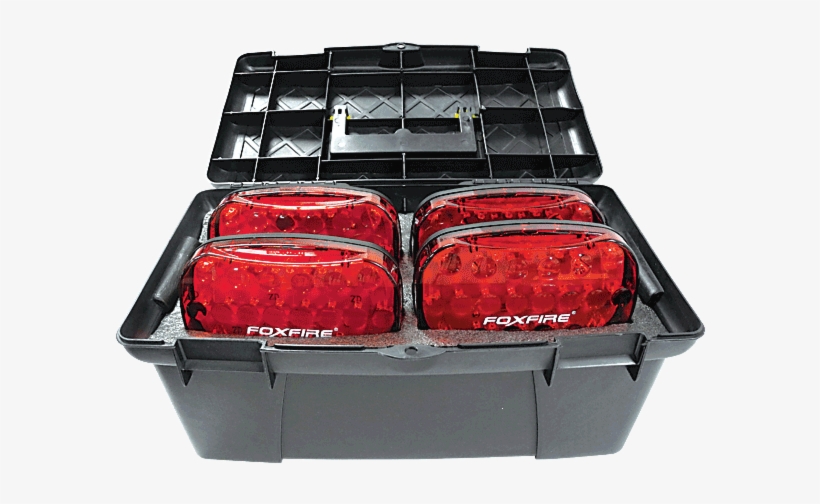 Foxfire 2 Red And 2 Amber Light Kit - Foxfire Led Warning Light Kit With Travel Case 4pk, transparent png download