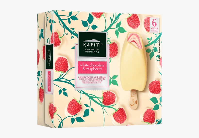 Kapiti White Chocolate & Raspberry - Kapiti Ice Cream, transparent png download
