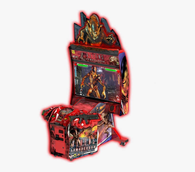 Raw Thrills Aliens Armageddon 55" Deluxe Cabinet Arcade - Aliens Armageddon, transparent png download
