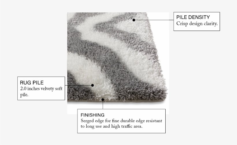 Jesse Trellis White Plush Shag Rug - Well Woven Feather Jesse Trellis, transparent png download