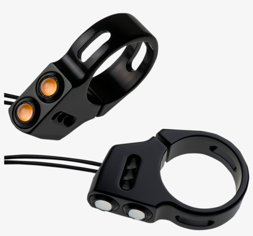 Joker Machine Black 49mm Front Fork Amber Dot Led Turn - Joker Machine Led Rat Eye Front Fork Turn Signals, transparent png download