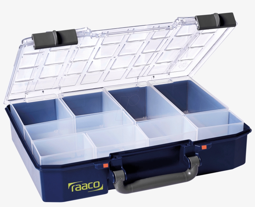 Compartment Box, Carrylite 80, 337 X 79 X 278 Mm, 9 - Raaco Carrylite 80 4x8-9 Assortment Case, transparent png download