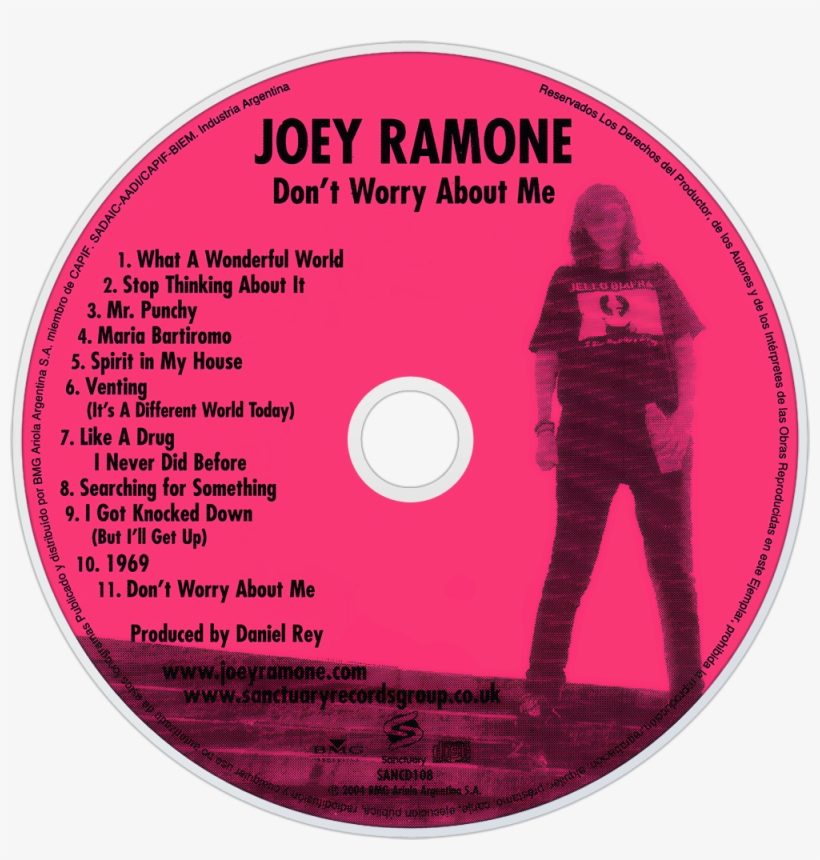 Joey Ramone Don't Worry About Me Cd Disc Image - Cd, transparent png download