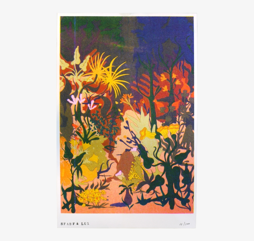 Chris Lux The Garden 4 Color Risograph Print - San Francisco, transparent png download