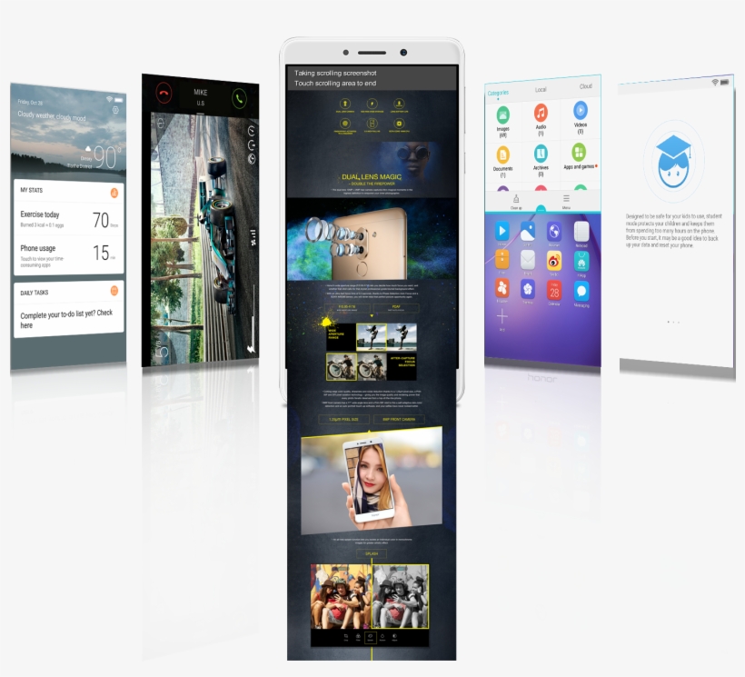Perfect User Interface - Huawei Honor 6x Android Phone (gold), transparent png download