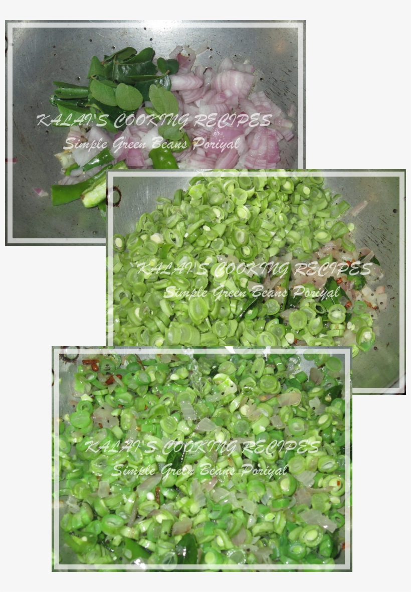 Steps To Make Beans Poriyal - Miner's Lettuce, transparent png download