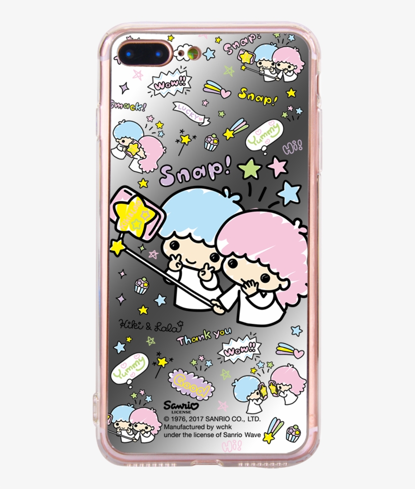Little Twin Stars Mirror Jelly Case - ピタッコ シール型フック キキララ ピンク ( 1コ入 ), transparent png download