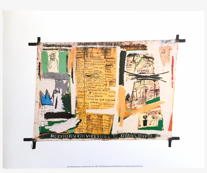 Jean Michel Estate Original Fine Art Print - Basquiat Jawbone Of An Ass, transparent png download