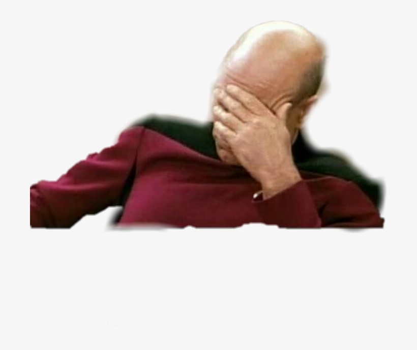 Star Trek - The Next Generation - Face Palm Refrigerator, transparent png download