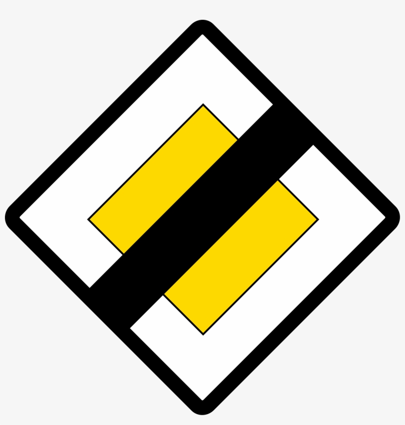 Open - Panneau Fin De Route Prioritaire, transparent png download