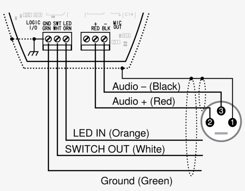 Audio And Logic Ground Are Connected At Microphone - Diagrama De Microfono Shure, transparent png download