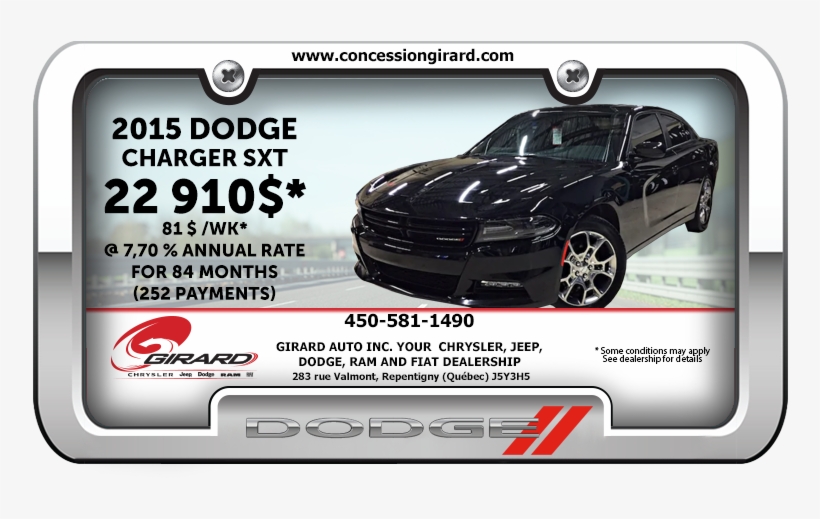 2015 Dodge Charger Sxt Price $22,910 Est - Girard Automobile Inc., transparent png download