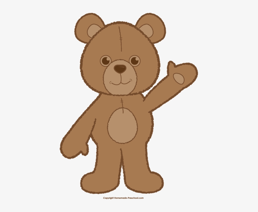 Clip Library Teddy Waving Brown Png Click To Save - Clip Art, transparent png download