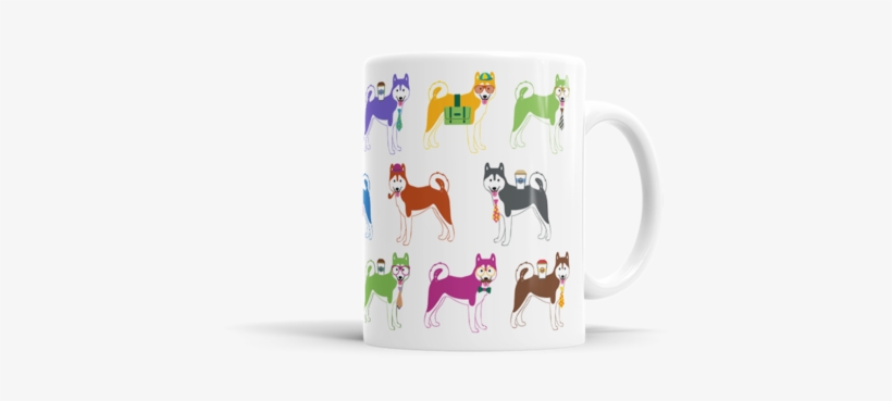 Colorful Husky Mug - Basset Hound, transparent png download