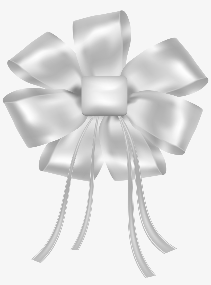 White Bow Png Clipart - Clip Art, transparent png download