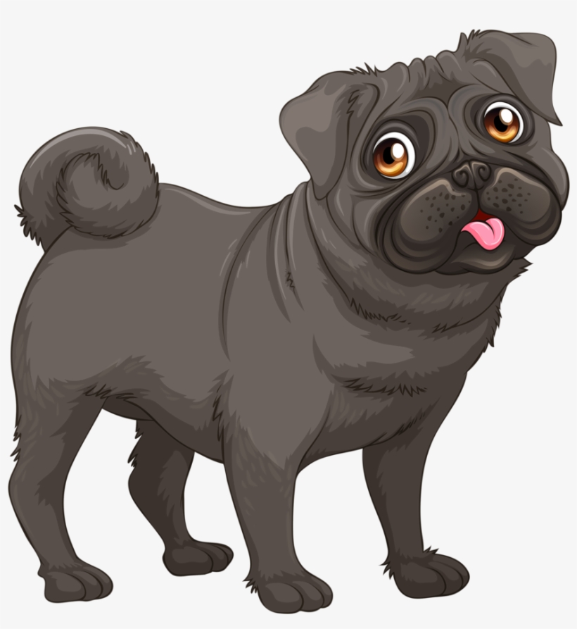 Husky Clipart Dog Indian - Black Pug Clipart, transparent png download