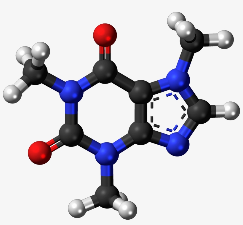 Picture - 3d Structure Of Caffeine, transparent png download
