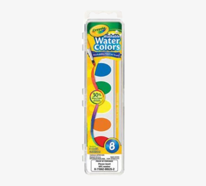 Crayola Washable Watercolors - Crayola 8-pan Washable Watercolors - Set Of 12, transparent png download