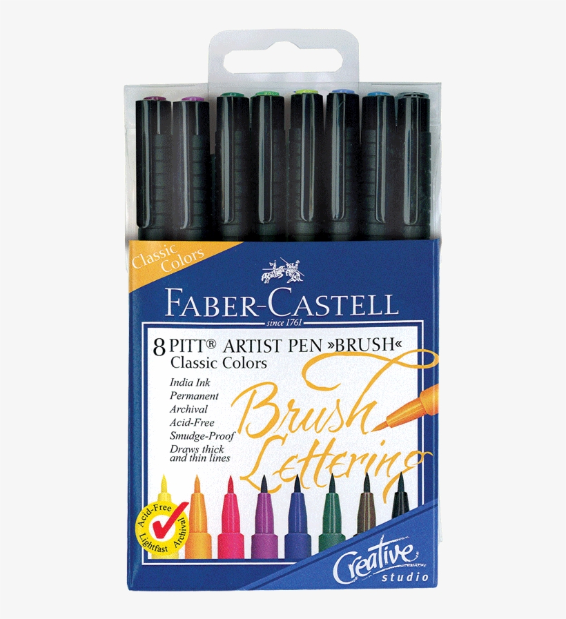 Faber-castell Pitt Artist Brush Lettering Pen Set Of - Faber Castell, transparent png download