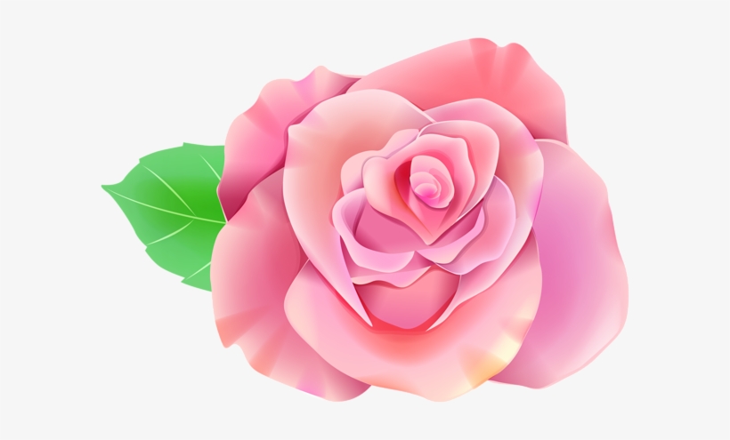 Pink Single Rose Png Clip Art Image - Single Rose, transparent png download