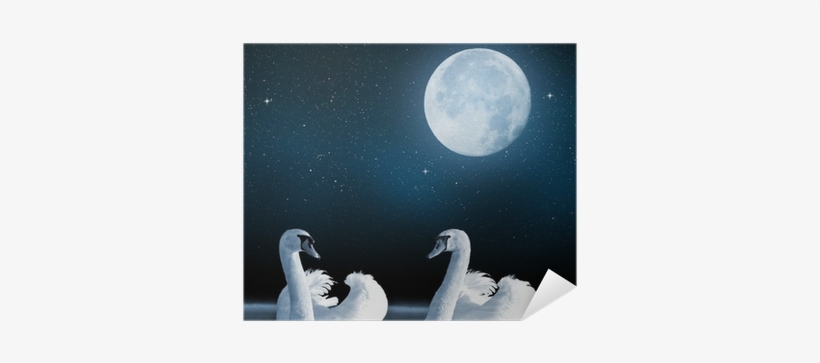 Beddinginn 3d White Swans Couple And Heart-shaped Clouds, transparent png download