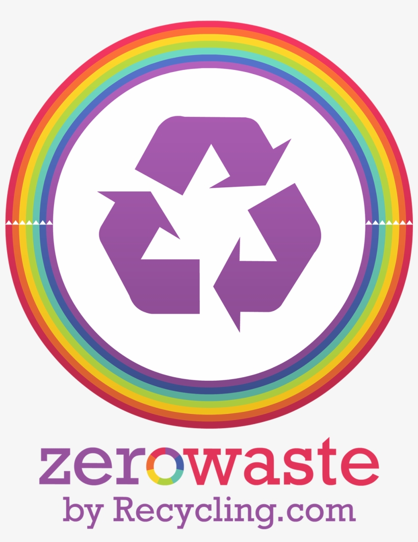 Zero Waste Symbol Text - Recycle Symbol, transparent png download