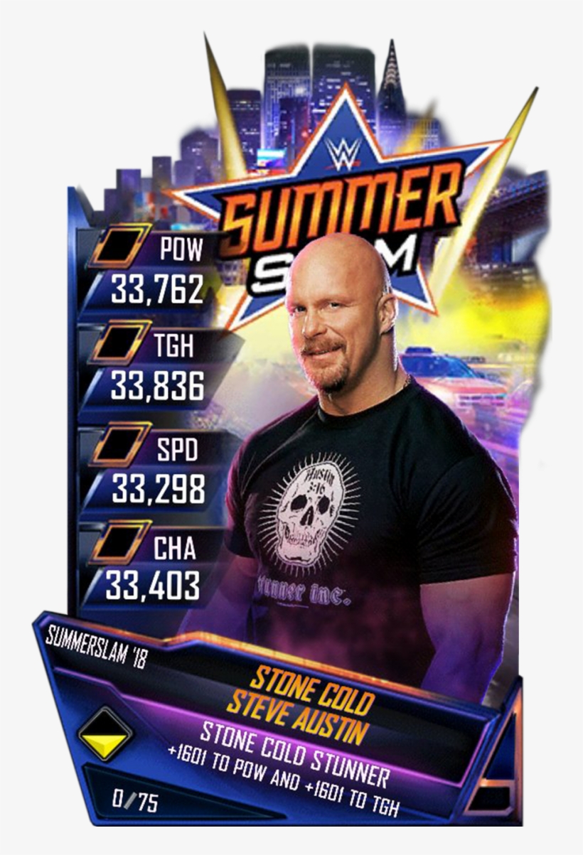 Steveaustin S4 21 Summerslam18 - Wwe Supercard Summerslam 18, transparent png download