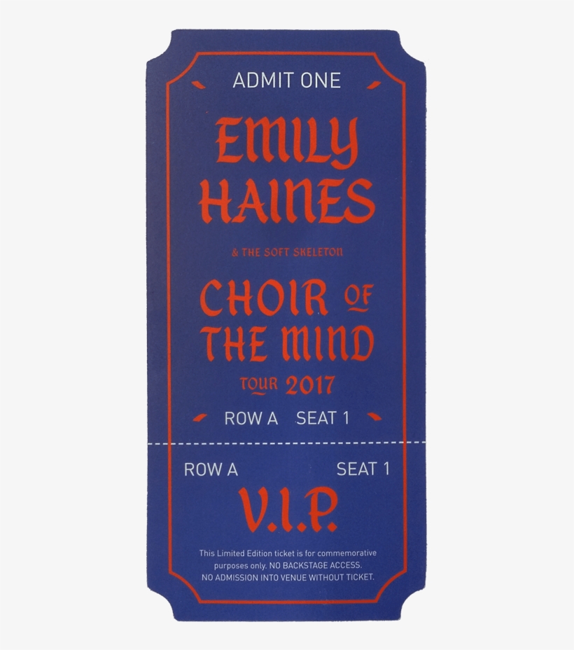 Commemorative Ticket - Emily Haines - Side Projects - Book Cover, transparent png download