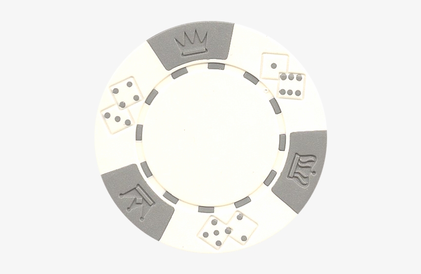 Clay Composite Triple Crown Poker Chips 50 - White Poker Chip Png, transparent png download