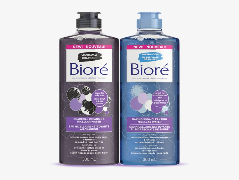 Micellar Water Products - Biore Deep Cleansing Charcoal Pore Strips 6 Nose Strips, transparent png download