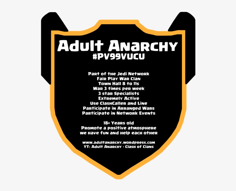 Adult Anarchy Family Of Clans Official Recruiting Thread - Anarchy, transparent png download