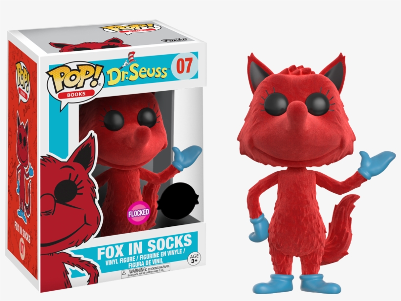 Fox In Socks Flocked Pop Vinyl Figure - Dr Seuss Pops, transparent png download