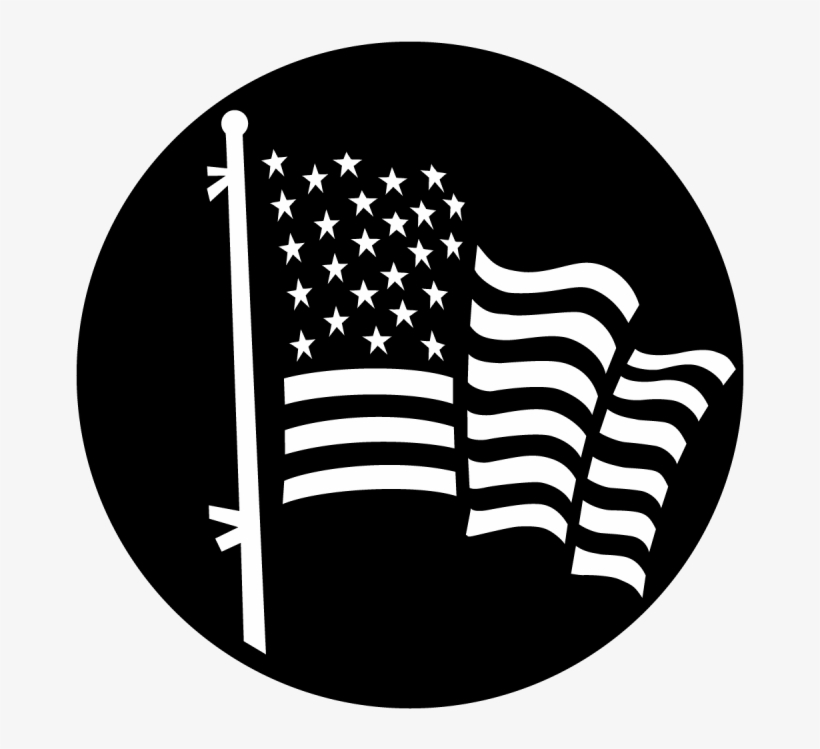 American Flag White - Apollo American Flag Steel Gobo, transparent png download