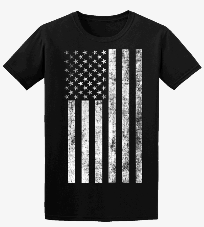 American Flag Monochrome - T-shirt, transparent png download