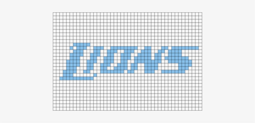 Detroit Lions Logo Pixel Art, transparent png download