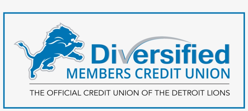 Dmcu The Official Credit Union Of The Detroit Lions - Detroit Lions 3pk Decal, transparent png download