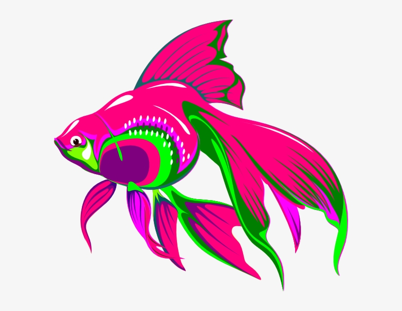 Gold Fish Clipart Many Fish - Fish Vector Clip Art, transparent png download
