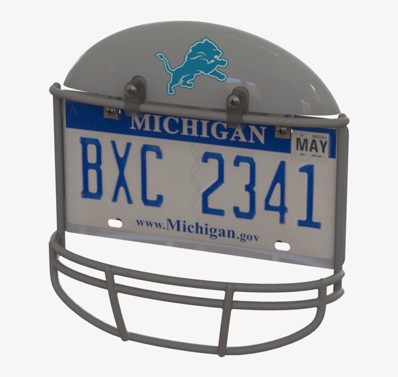 Detroit Lions Helmet Frame - 2009 Michigan Mi Handicapped License Plate Tag 3101f2, transparent png download