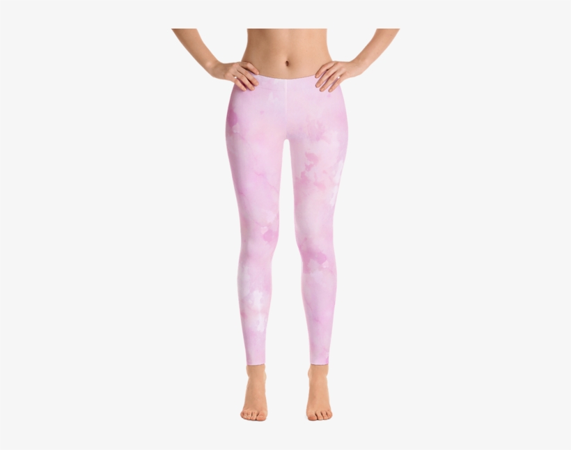 Pink Watercolor Leggings - Baby Blue Leggings For Women, transparent png download