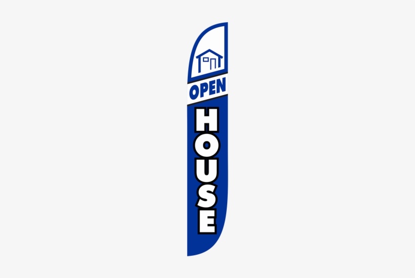 12ft Open House Feather Flag Blue - Feather, transparent png download