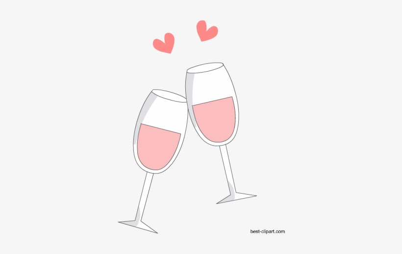 Cute Wedding Drinks Free Clip Art Image - Clip Art, transparent png download