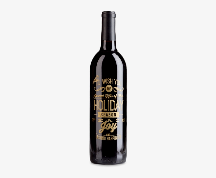 Engraved Wine Bottles - Wine Bottle, transparent png download