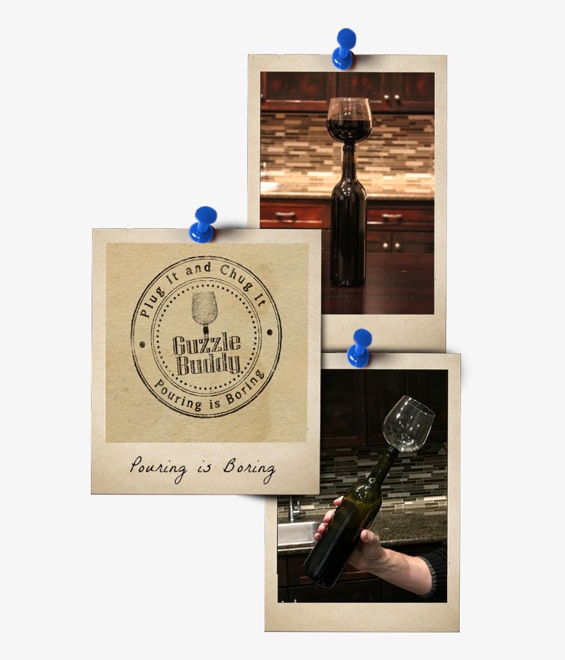 Turns Your Wine Glass Into Your Wine Bottle - Guzzle Buddy Wine Glass, transparent png download