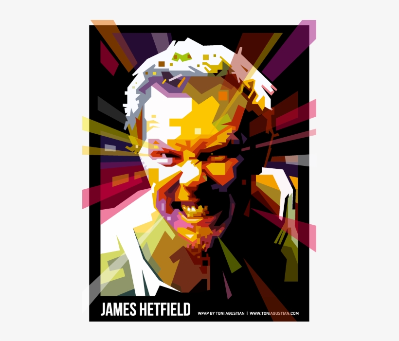 James Hetfield In Wpap Downloadable Vector Poster - James Hetfield Wpap, transparent png download