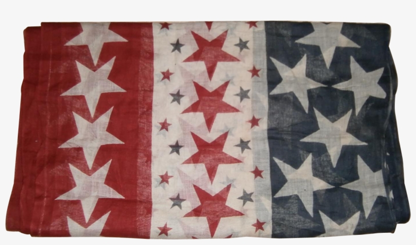 Vintage Muslin Patriotic Stars Bunting For 4th Of July - Patchwork, transparent png download
