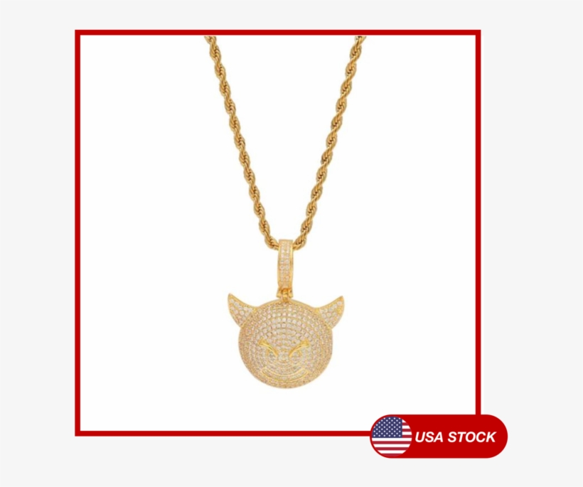 Demon Emoji Chain - Necklace, transparent png download